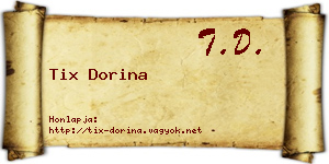 Tix Dorina névjegykártya