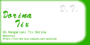 dorina tix business card